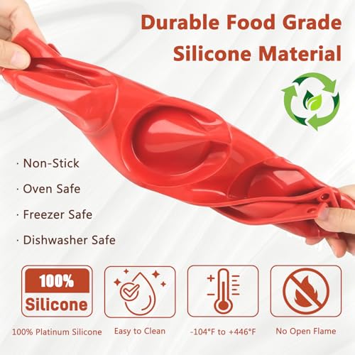Redfly Silicone Egg Molds for Breakfast Sandwiches 2 Pcs, Non Stick 3 Inch Egg Bites Baking Pans, Silicone Muffin Pans for Baking, Round Muffin Top Pan for Whoopie Pie Pan, Tarts, Quiche - size: 2pcs: 3 inch Regular