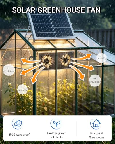Solar Powered 2 Fan with 18000mAh Battery & Timer for Chicken Coop | Small Solar Exhaust Fan, 40W Quiet, Waterproof, High Airflow for Outdoor, Greenhouse, Sheds,Pet Houses Ventilation Equipment - size: 16 inches