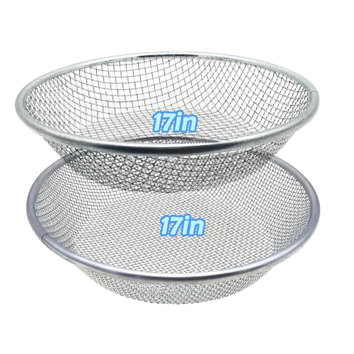 17''Soil Sifter for Gardening, Heavy Duty Rock Sifter,Fits Wheelbarrow Compost Sifter Dirt Sifter,Captures Dirt Rocks Sawdust - color: 2PCS Large 17''