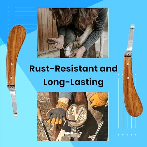 Hoof Knife with Narrow Single Sided Edge Right Hand Farrier Tool for Horses and Livestock – Premium Stainless Steel Hoof Trimming Knife with Ergonomic Contoured Handle for Better Grip - style: Narrow Blade - RH