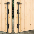 18" Heavy Duty Cane Bolt Drop Rod-Steel Gate Ground Latch Designed for Wood Metal Vinyl Gates or Double Doors Fence Applications-2 Pack - size: 18 Inch-2 Pack