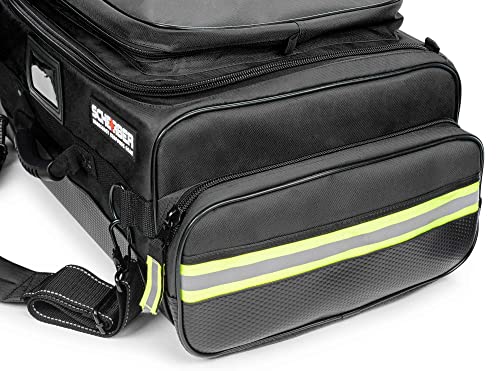 Scherber Fully-Stocked Premium First Responder Bag | HSA/FSA Approved | Large Pro EMT/EMS Trauma, Bleeding & Oxygen Medical Kit | CAT Tourniquet, HyFin Chest Seal & 250+ First Aid Supplies (Black) - color: Black