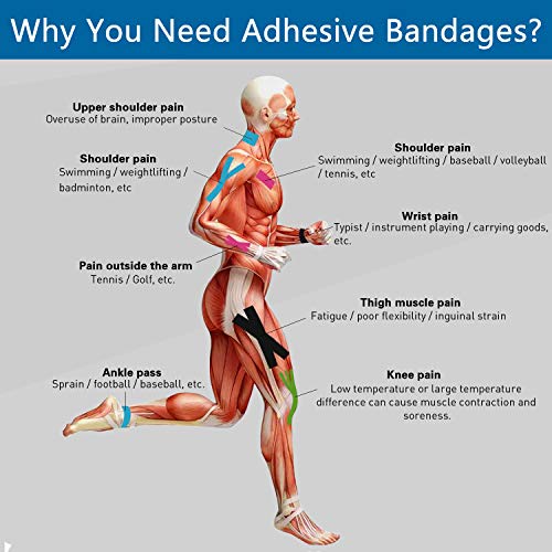 Self Adherent Cohesive Wrap Bandages 6 Count 4" x 5 Yards, Self Adhesive Non Woven Bandage Rolls（Skin Color） - size: 6 Count (Pack of 1)