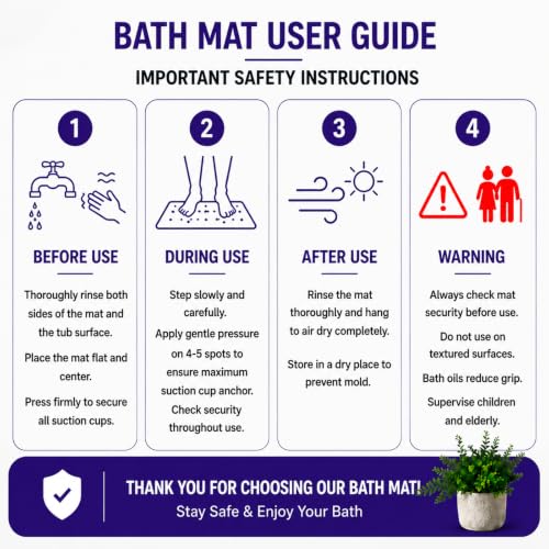 Webos Silicone Bath Mat with Suction Cups – Non-Slip Foldable Bathtub & Shower Mat, Durable & Quick-Dry Safety Tub Mat with Large Drain Holes for Families 28"x 14" White - color: White, size: 28" x 14" (Rectangular)