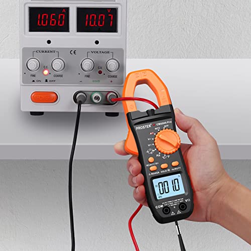Proster Electrical Test Tool - TRMS Clamp Meter 6000&NCV Voltage Tester Pen | 2-in-1 kit: Clamp Meters(800A AC/DC, NCV, auto-range) + Voltage Tester Pen(Adjustable Sensitivity) For Electrical Tester
