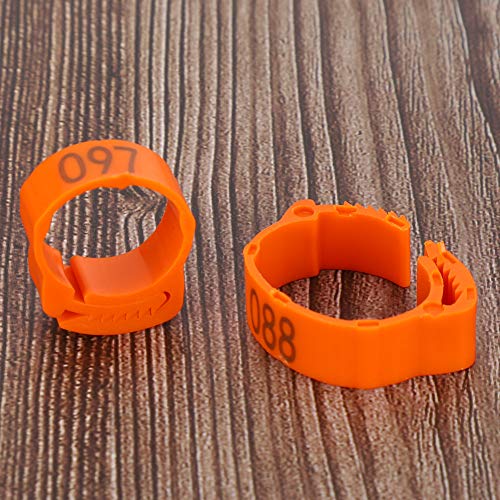 GLOGLOW Chicken Leg Rings 100PCS, 0.7-0.9 Inch Adjustable Poultry Identification Bands, Durable Plastic Foot for Chicken Ducks Geese