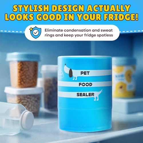 The Original Canned Dog Food Storage Container (2 Pack) Patent Pending Reusable Airtight Can Cover Pet Food Sealer - Keeps Dog Food Can Fresh in the Fridge, Eliminates Odor - color: Can - 2 pack