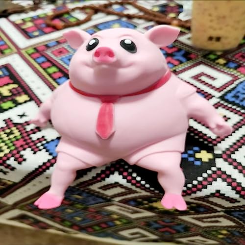 Squishy Pig Toys - Pink Pig Squishy Toy for Kids Adults, Novelty Pig Squeeze Toys, Funny Tiktok Pig Sensory Stress Toy for Decompress and Anxiety Relief Women Men Kids (Small) - style: Small