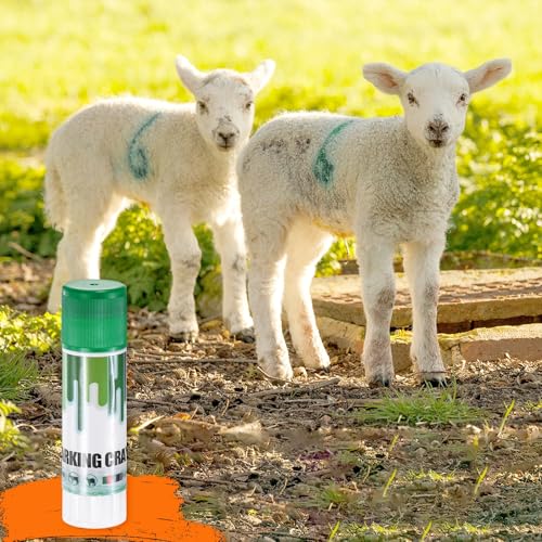 M METERXITY 5-Pack Livestock Marker, 11.6 Cm/4.6 Inches Medium Animal Crayons for Pig/Cattle/Cow/Sheep Supplies, Farming Livestock Marking Crayons [Green] - color: Green