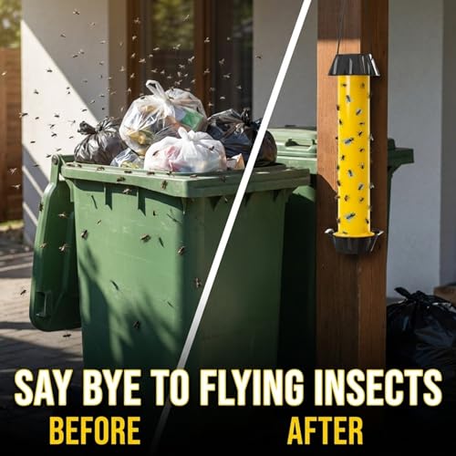 Pest Quest Sticky Fly Stick, Fly Stick for Mosquitoes, Sticky Trap for Flies Gnats Wasp Flying Insects, Bug Catcher, Indoor or Outdoor Use, Ready to Use Home (2, Count, 1)