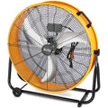 Xcity 24 Inch Heavy Duty Drum Fan, High Velocity 8700 CFM Industrial Air Circulator, 3-Speed & 360° Adjustable Tilt, Powerful Cooling for Warehouse, Commercial, Factory, Garage & Workshop - size: Drum Fan 24" Metal