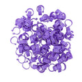 100Pcs Chicken Foot Ring Classification Marking Purple Poultry Foot Rings Plastic Chicken Leg Bands Round Identificaiton Tags Farming Tools (16mm-Purple)