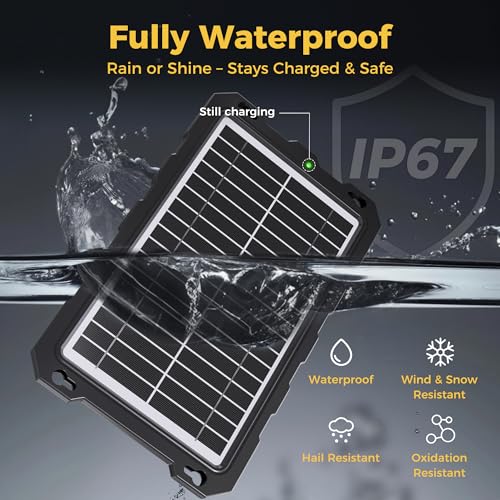SUNAPEX 10W 12V Solar Car Battery Trickle Charger & Maintainer | Waterproof Portable Solar Panel Kit | Prevents Overcharging with Smart Controller | Fits 12V Batteries for Boats, RVs & More - size: 10W