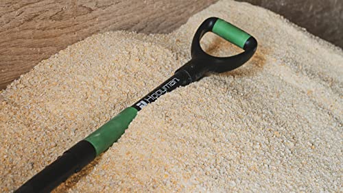 Hooyman Scoop Shovel with Lightweight Aluminum Head Construction, Ergonomic No-Slip H-Grip, D Handle, and Fiberglass Core for Moving Feed, Gardening, Land Management, Yardwork, Farming, and Outdoors - style: Scoop Shovel