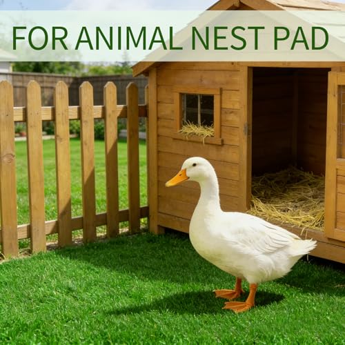 8 Pack Nesting Box Pads, 12"x12" Turf Grass Indoor Outdoor | Artificial Plastic Model Grass Rug, Mat Accessories Liners for Chicken Coops, Pets, Crafts and Camper, Green