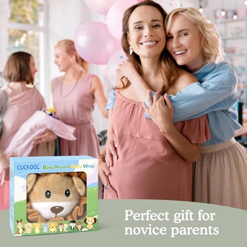 Baby Colic and Gas Relief, Heated Tummy Wrap for Newborns Belly Relief by Soothing Warmth, Baby Heating Pad Swaddling Belt Relief & Soothe Gas, Colic and Upset Stomach in Babies and Toddlers (Lion) - color: Lion