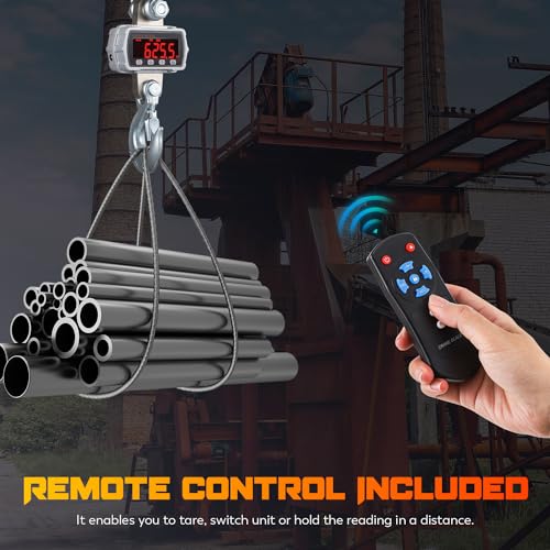 CGOLDENWALL Digital Crane Scale 6600lb Industrial Hanging Scale Handheld Hoist Scale kg lb Switchable 3000kg Wild Game Scale for Farms, Hunting and Livestock - size: 3000kg