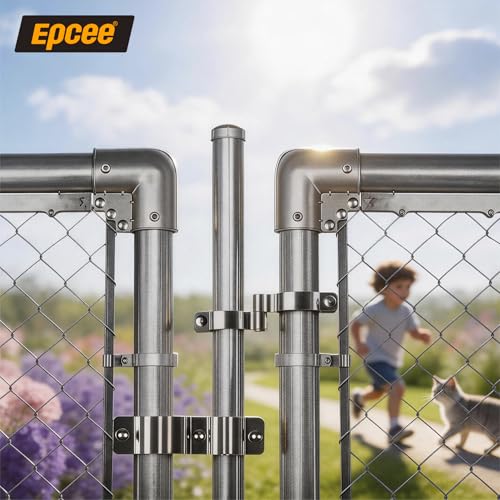 2 Pack 1-7/8" x 2-3/8" Chain Link Fence Gate Hinge, 304 Stainless Steel Heavy Duty Male Female Post Hinges with Bolts and Nuts - color: 1-7/8", size: 2-3/8"