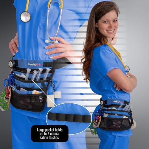 Kangapak Nurse Fanny Pack Multi Compartment Waist Organizer Tool Bag for Students, Practitioners & Medical Professionals - color: Ocean Blue