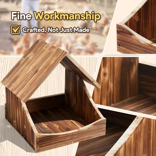 Chicken Nesting Boxes, Wall-Mounted Wooden Nesting Box,Specialized for Chicken Coops, Features a Cozy & Private Laying Space, Suitable for Chickens, Ducks and Other Poultry - color: 1 Pack