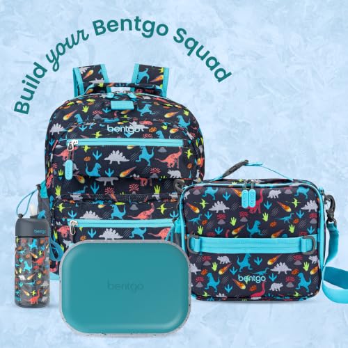 Bentgo Chill Kids 4-Compartment Bento Box Leakproof Lunch Box | Built-In Ice Pack, 3.3 Cup Capacity, BPA-Free, Microwave & Dishwasher Safe Tray, Ideal for Ages 3–7 (Truly Teal) - color: Confetti Edition - Truly Teal