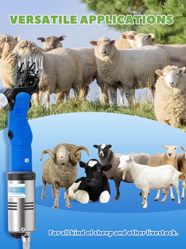 Sheep Shears Electric 850W, Infinite Speed Adjustable 2400-3000RPM | Low-Noise Operation Animal Grooming Clippers with 30V Output Transformer & Anti-Slip Rubber Grip, for Safe, Consistent Use