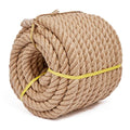 Rope 1 1/4 Inch 50 Feet Jute Rope, Heavy Duty Jute Rope,Natural Hemp Rope, Twisted Hemp Rope for Crafts, Gardening, Bundling,Hammock, Nautical, Tug of War, Railings, Home Decorating - size: 50Ft, style: 1-1/4 Inch