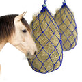 2PCS Durable Slow Feed Hay Net for Horses 40” Length with Strong 4x4” Holes Nylon Rope Hanging Suitable for Trailer and Stall, Slow Feeding Reduce Waste - color: 2PCS-Blue