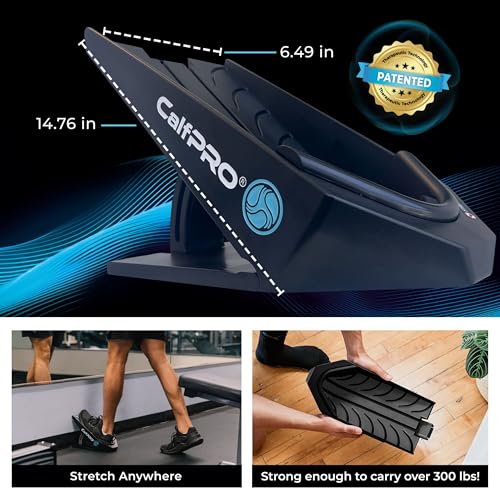 CalfPRO Slant Board for Calf Stretching - Deep Calf Stretcher & Foot Rocker | Physical therapy grade deep calf stretch for plantar fasciitis, Achilles tendonitis, tight calves & lasting heel pain relief