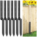BAVNNRO 6PCS Fence Post Repair Kit, Heavy Duty Fence Post Repair Stakes, Anchor Ground Spike for Fix Broken Wooden Support - style: 6PCS