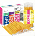 LE UNIMEDY 400PCS/Box Cotton Swabs, Disposable Micro Applicators Brush, Cosmetic Brush, Micro Swabs, Microswabs 2.0mm Yellow - size: 2.0mm, Yellow