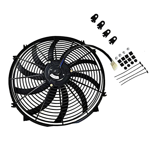 16'' 12V Pull/Push Fan Radiator Electric Cooling Thermo Fan & Mounting Kit