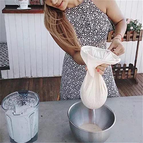 Food Grade Soy Milk Filter Bags, 200 Micron 20*30CM Fine Mesh Bag Milk Filter Bag All Purpose Food Strainer Nylon Cheesecloth