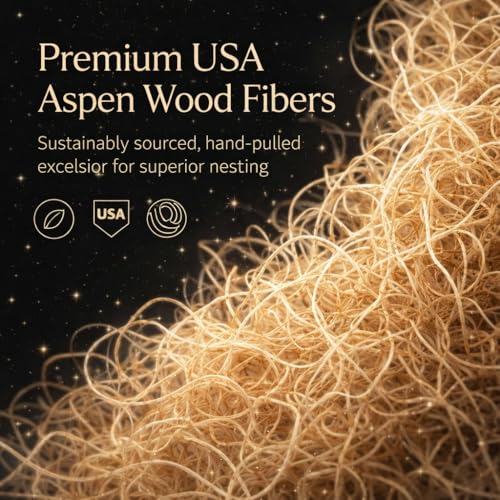 NestNova™ Aspen Nesting Pads for Chickens – 10 Pack 13x13 Excelsior Liners | USA-Grown Aspen, Cleaner Eggs, Kraft-Backed Coop Bedding for Laying Hens - 20 Pads - size: 20 Pads (2 Packs)