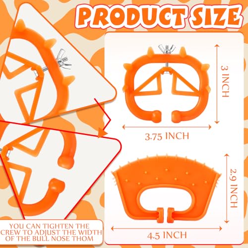 Teenyyou 20 Pcs Cow Nose Ring Plastic Orange Farm Livestock Weaning Nose Rings Cattle Halter Durable Farm Equipment Weaner Tool Cattle Supplies for Calves Calf Cow