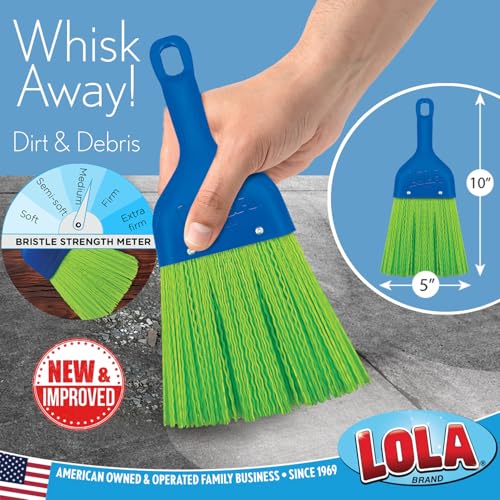LOLA Whisk Broom, Hand Brush, 72 Pack Durable Bristles, Whisks Away Dirt & Debris, Compact, Hang Hole for Easy Storage, Indoor/Outdoor - size: 36 2-Packs, style: 2026 Model