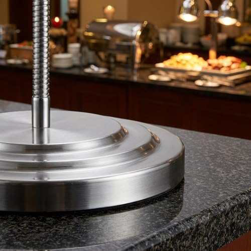 KOUDA Single Bulb Food Heat Lamp Restaurant Food Warmer Light Portable Heating Lamps (Single Arm) Silver