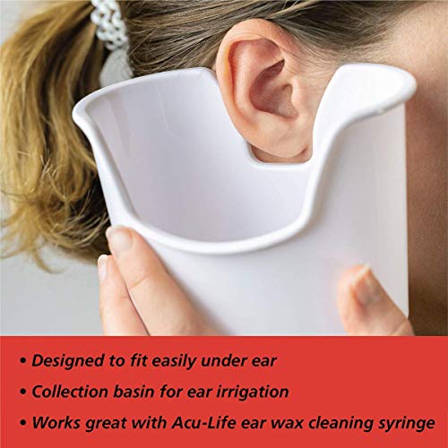 Acu-Life Ear Wash Basin & Ear Wax Remover, Comfort Fit, 3 Count, White | Molded Design Provides Comfortable Fit During Ear Cleaning, Helps Catch Water For Less Mess, Easy To Use and Clean, Reusable - style: Basin