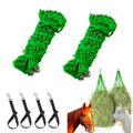 2PCS Hay Bag Hanging Goat Feeder,Slow Feeder Horse Hay Bag, with 4 Bucket Strapsnd for Horses Donkeys Cows Alpacas Ostriches or Other Animals