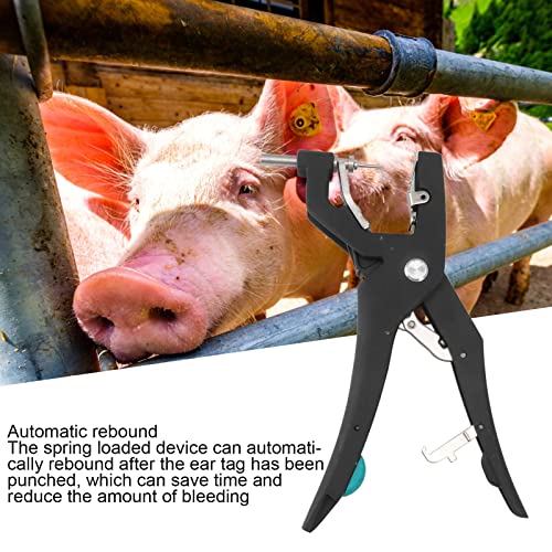 Livestock Tag Applicator, Alloy Steel, Automatic Rebound, Hydraulic Tag Tongs for Livestock, Cattle, Sheep, Pigs, Goats