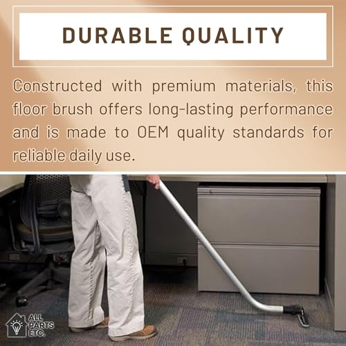 Backpack Vacuum Cleaner Hard Wood Tile Floor Brush 14” Wide with Bumper for Natural Horsehair Soft Bristles Hoover, Sanitaire, Carpet Pro, Proteam Back Pack Vacuums and More