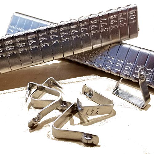 Jiffy Wing Bands Numbered - NOT Stamped Aluminum Chicken Pheasant Poultry Duck Wing Identification Tags (100, Silver) - color: Silver