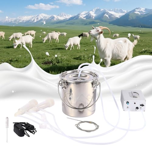 3L Goat Milking Machine,Battery Rechargeable Portable Milker,304 Food Bucket - size: 3L Goat