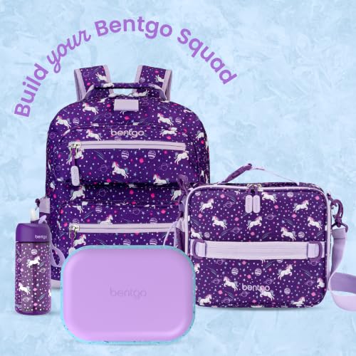 Bentgo Chill Kids 4-Compartment Bento Box Leakproof Lunch Box | Built-In Ice Pack, 3.3 Cup Capacity, BPA-Free, Microwave & Dishwasher Safe Tray, Ideal for Ages 3–7 (Vivid Orchid) - color: Confetti Edition - Vivid Orchid