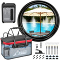 Portable Misting Systems for Patio, Outdoor Water Cooling Misting Kit with 6000mAh Water Pump IPX8, DIY Misters for Outside Garden, Greenhouse, Fan, Umbrella, Canopy, Pasture, Camping(22L Bucket)