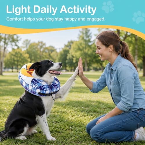 Avont Inflatable Cowboy Dog Cone Collar, Soft Recovery E-Collar | XL: Neck 18.0-21.6", Width 5.9". Soft inflatable donut, washable cover, stops licking & scratching - size: XL(Neck 18"-21.6")