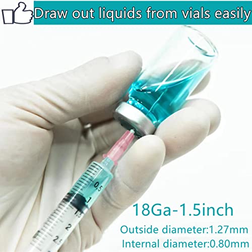 50 Pack 20ml 18Ga Lab Syringe Tools with Measurement, Individually Packed - style: 50 pack - 20ml 18 gauge
