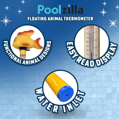 Floating Goldfish Thermometer - Pools, Spas, Hottubs, & Aquariums | Floating Goldfish Thermometer for Pools, Spas, Hottubs, & Aquariums - Shatter Resistant - color: Goldfish
