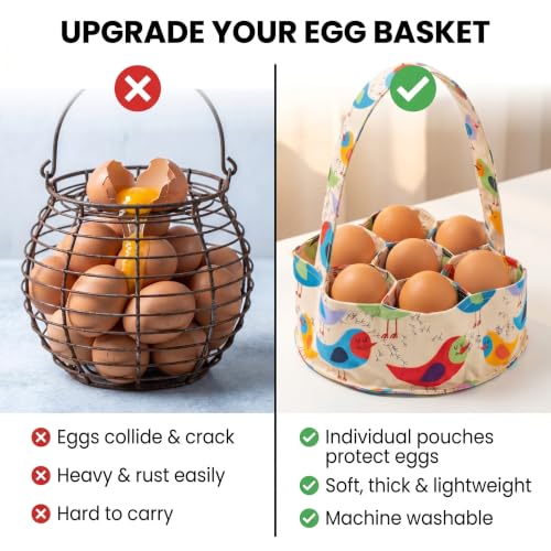 Egg Collecting Basket, Large Egg Collection Bag for Gathering Fresh Eggs - color: Color 3
