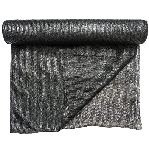 5'10" x 100 FT 60% Shade Cloth Roll Black | Green HDPE UV Resistant Breathable Eyelets Sun Protection for Greenhouse Garden Fence Pergola Patio Flower Plant Kennel - size: 5'10"x100 ft - 60% - Black
